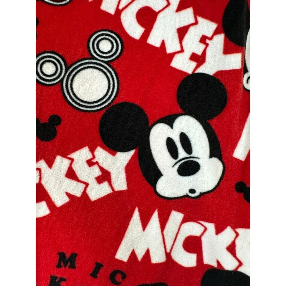 Disney Mickey Mouse Pajama Pants Women’s Small Brilliant Red Fleece Sleepwear - Picture 3 of 9
